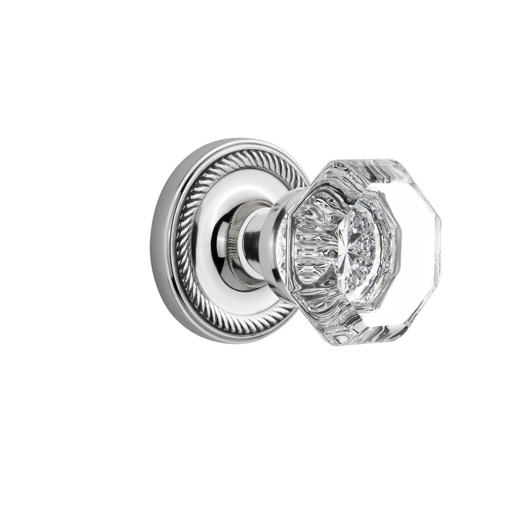 Nostalgic Warehouse ROPWAL Double Dummy Rope rosette with Waldorf Knob in Bright Chrome